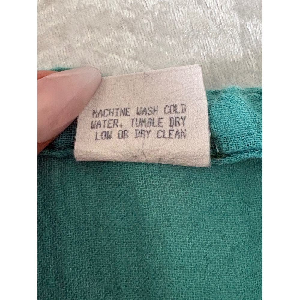 Vintage Cotton Tie Dye Maxi Skirt Teal Purple Boho Festival Made in USA Small - Picture 6 of 8
